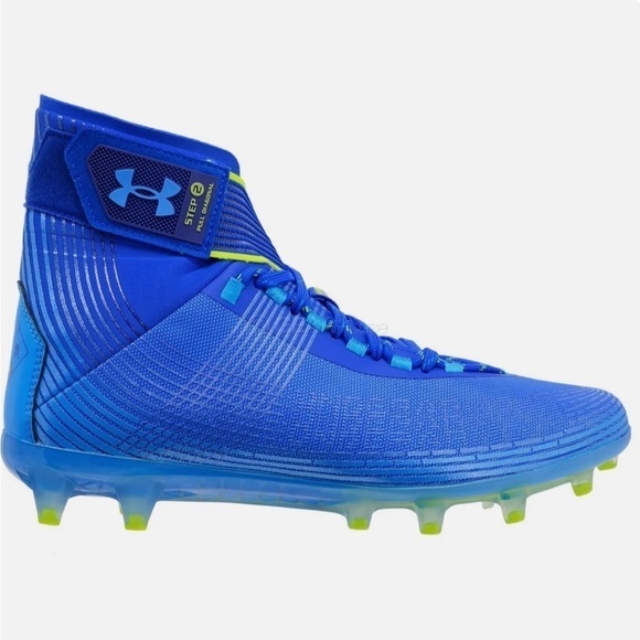 UA UNDER ARMOUR HIGHLIGHT MC FOOTBALL CLEATS BLUE - Picture 1 of 9